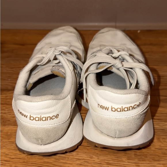 New Balance Cream and Gray Women's Athletic Shoes - Picture 3 of 5